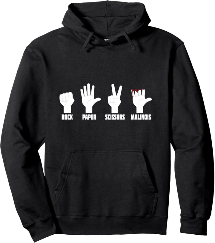 Pet Dog Lover Dog Owner Shepherd Rock Paper Belgische Malinois Pullover Hoodie