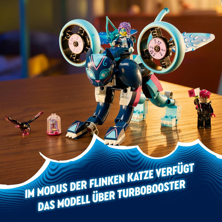 LEGO DREAMZzz 2in1 Zoey’s Cat Motorcycle Set, Rebuild an Animal Figure into a Bike Toy for 7 Plus Ye