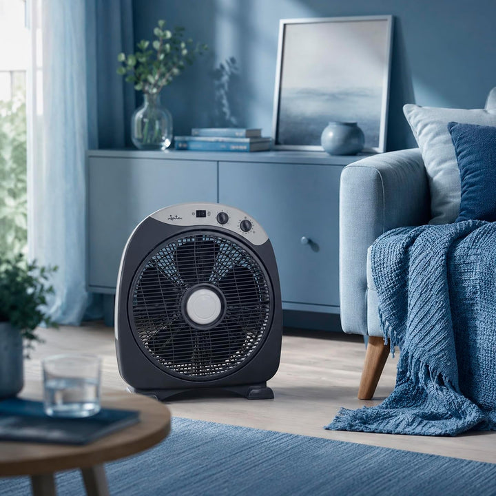 JATA JVVS3015 Bodenventilator, 3 Geschwindigkeitsstufen, 60-Minuten-Timer, Drehgitter, Masse: 38 x 1