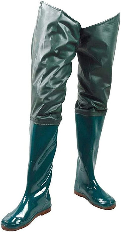 Angeln Watstiefel Rutschfest Wasserdichte Pvc-waten Hose Mit Schnallenstiefel Breath Hip Stiefel Grü