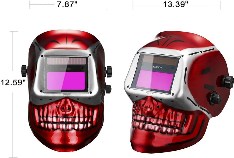 DEKO Solarbetriebene Schweisshelm Automatik Schweisshelm Professionelle Haube mit Einstellbarem Scha