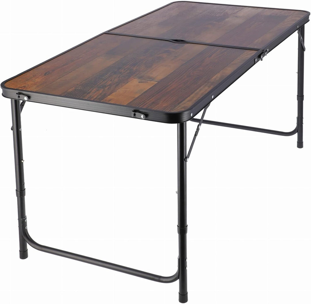 JUMI Klappbarer Campingtisch - Beistelltisch mit 4er Stuhle Set, Klapptisch zum Camping, Multifunkti