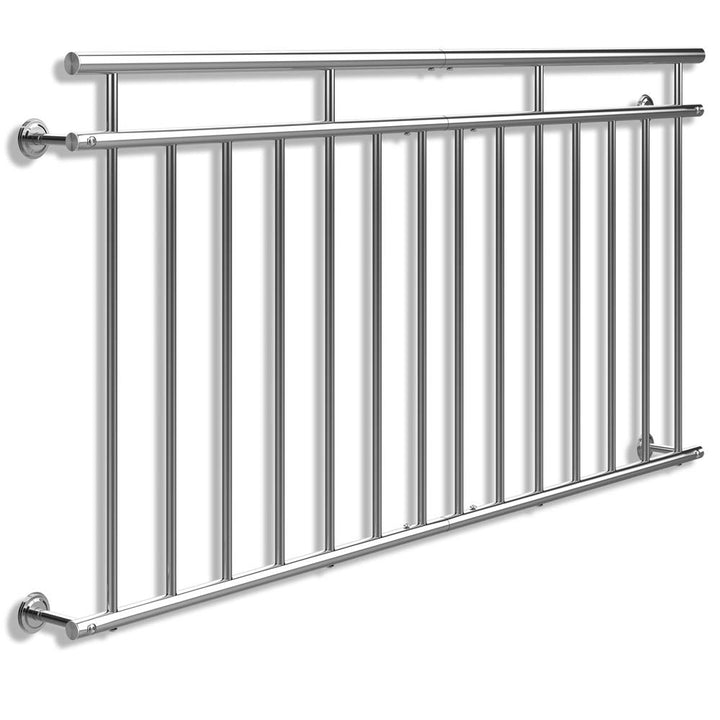 MONZANA® Französischer Balkon Edelstahl Pflegeleicht 90x184cm 14 Füllstäbe Balkongeländer Terrasseng
