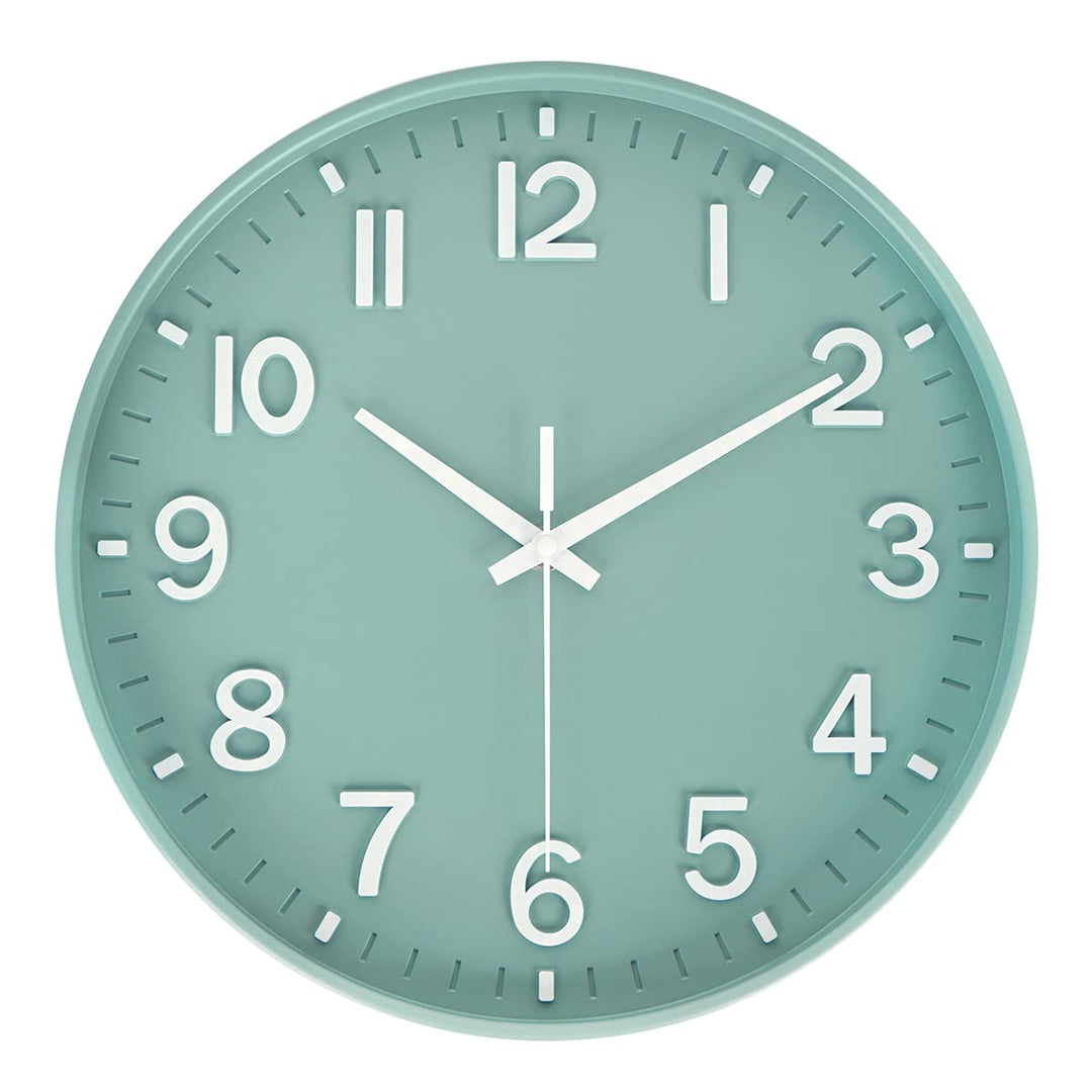 HZDHCLH 30cm Lautlos Wanduhr Schleichende Sekunde mit Arabisch Ziffer ohne Ticken für Dekoration Woh