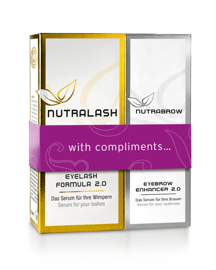 Nutracosmetic – Vorteils-Set NutraBrow Eyebrow Enhancer &amp; Nutralash Eyelash Formula 2.0 I Dichte Aug