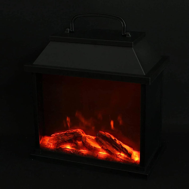 Dekoleidenschaft LED Kamin mit faszinierendem Flammen-Effekt, Tischfeuer, Tischkamin, Batterie- und