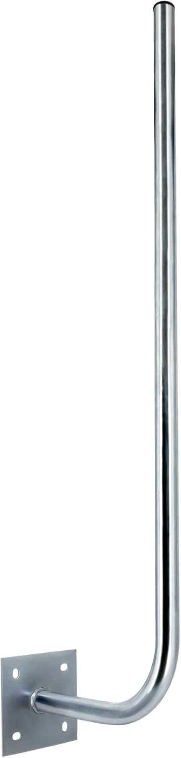 Premium X 30cm Wandhalter 120cm Mast Stahl verzinkt Ø 38mm Wand-Halterung extra lang Länge 30cm / Hö
