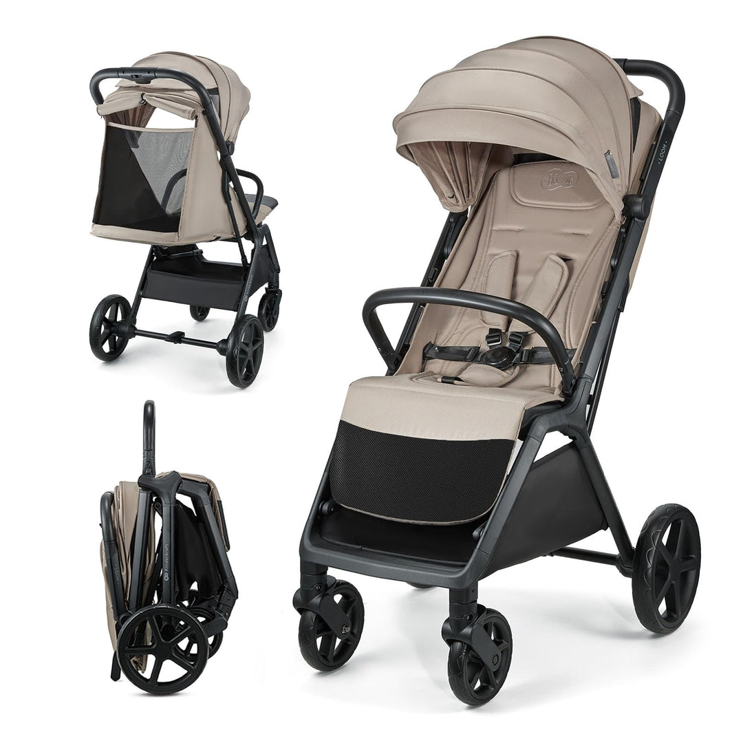 Kinderkraft LOOM Kompakter und leichter Buggy, automatisches Zusammenklappen, grosse pannensichere R