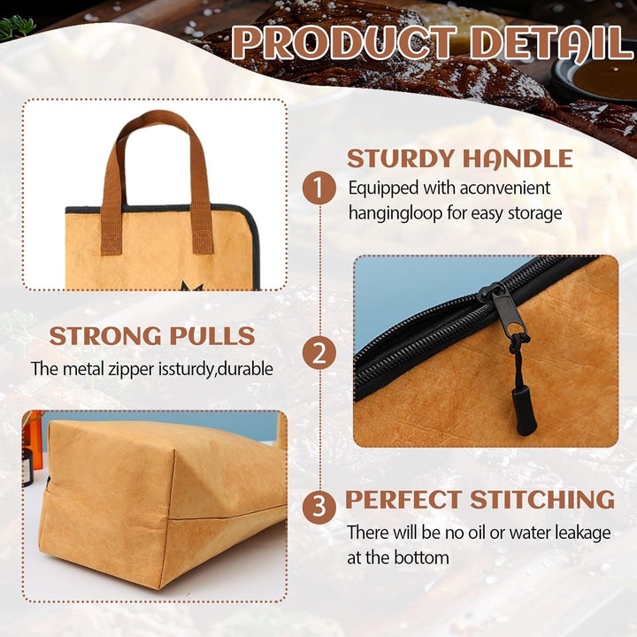 Grilldecke zum Ausruhen von Fleisch, Wiederverwendbare Brisket Decke, BBQ Blanket mit Reissverschlus