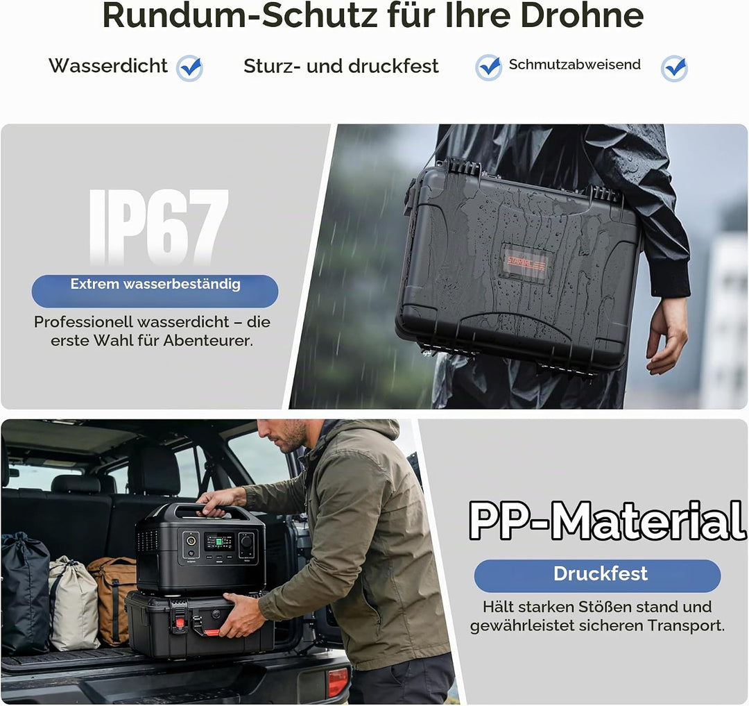 STARTRC Avata 360 Koffer, Wasserdichter Hartschalen Tasche für DJI Avata 360 Fly More Combo Zubehör
