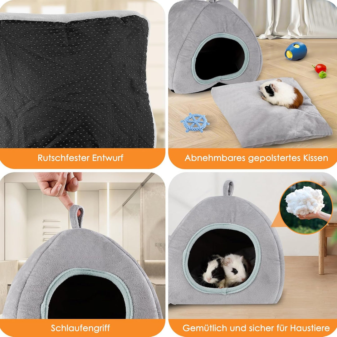 ONEJU Meerschweinchenbett, Meerschweinchenversteck, Kaninchenbett, Kaninchenversteck, Meerschweinche