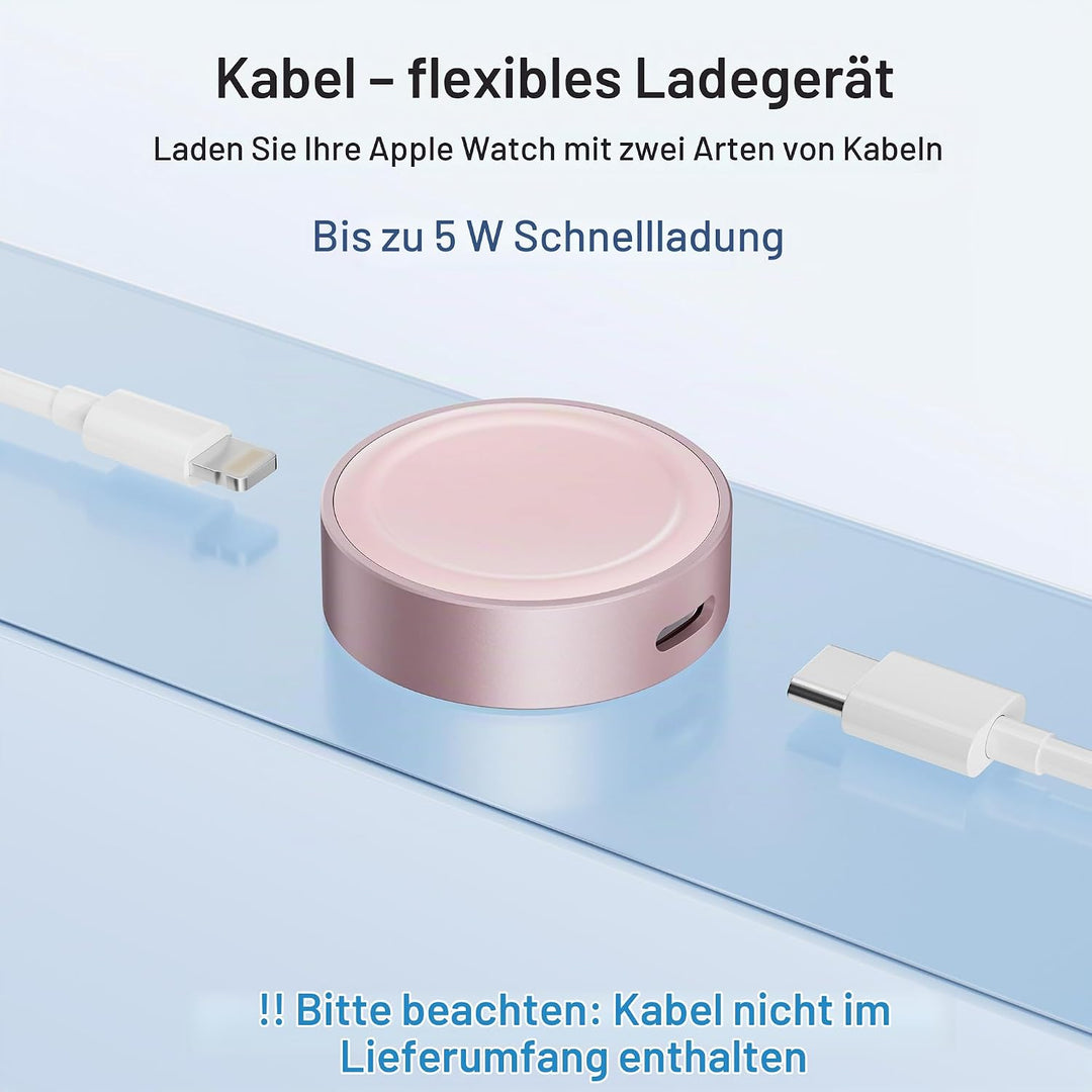 Elebase für Apple Watch SE 3 Ladegerät,Magnetisches Ladeadapter,Tragbarer Drahtloser iWatch Ladegerä