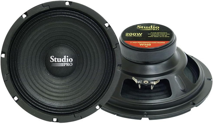 Pyramid WH8 200 Watt High Power Papierkegel 8 Ohm Subwoofer Standardverpackung, Standardverpackung