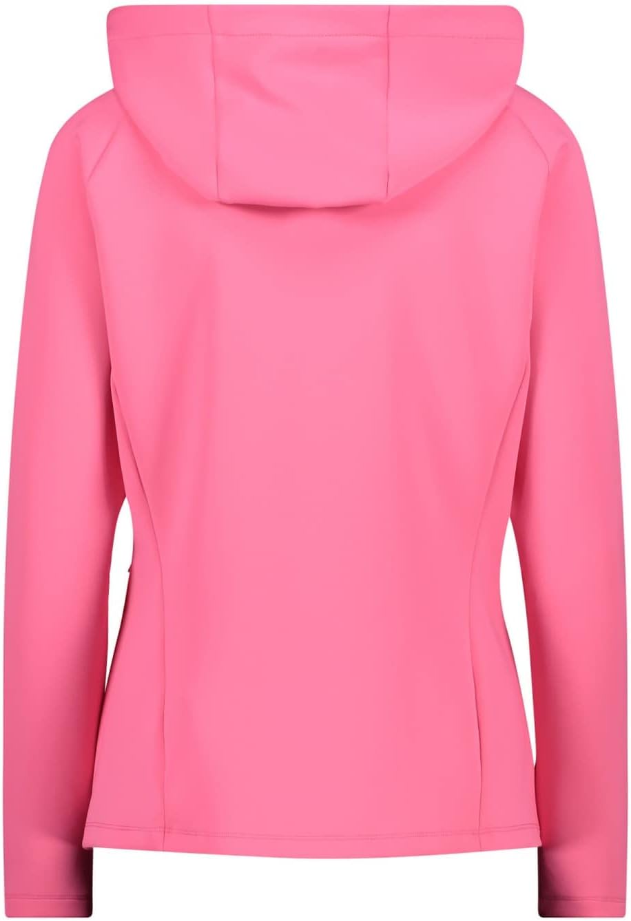 CMP Sweatjacke mit durchgehendem Reissverschluss und Kapuze für Damen Rosa 42, Rosa 42