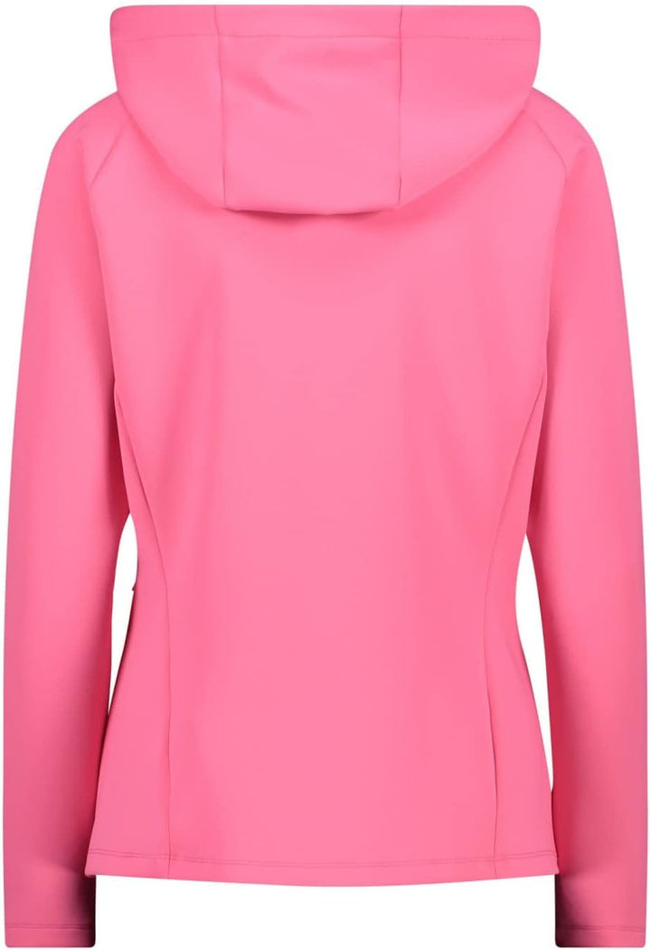 CMP Sweatjacke mit durchgehendem Reissverschluss und Kapuze für Damen Rosa 42, Rosa 42