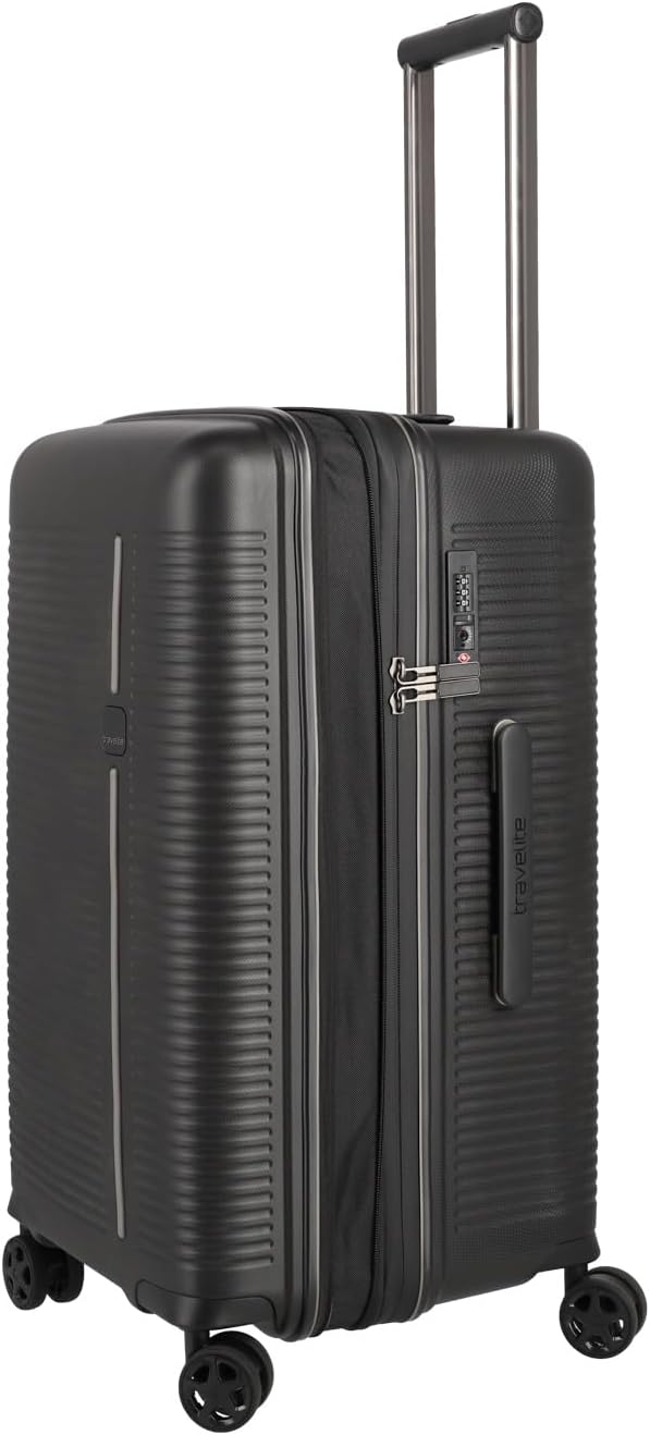 Travelite 4-Rad Hartschalenkoffer mittelgross 74 Liter, Trunk Koffer, Gepäck Serie Roomer: Hartschal