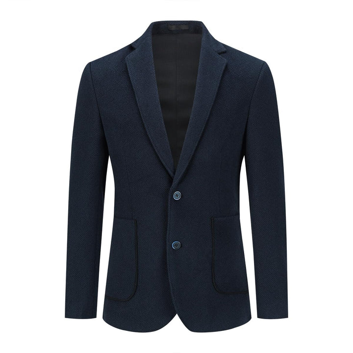 Allthemen Herren Sakko Wolle Tweed Klassisch Blazer 2 Knöpfe Gefütterter Winterjacke mit Streifen Üb