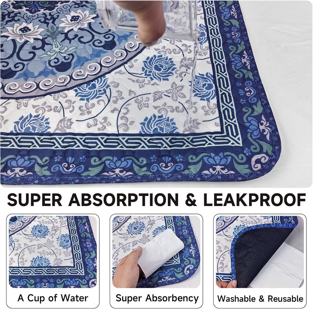 Washable Pee Pads for Dogs, 2 Pack Reusable Puppy Pads 89×89cm Super Absorbent Quick Dry Dog Trainin