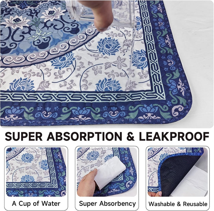 Washable Pee Pads for Dogs, 2 Pack Reusable Puppy Pads 89×89cm Super Absorbent Quick Dry Dog Trainin