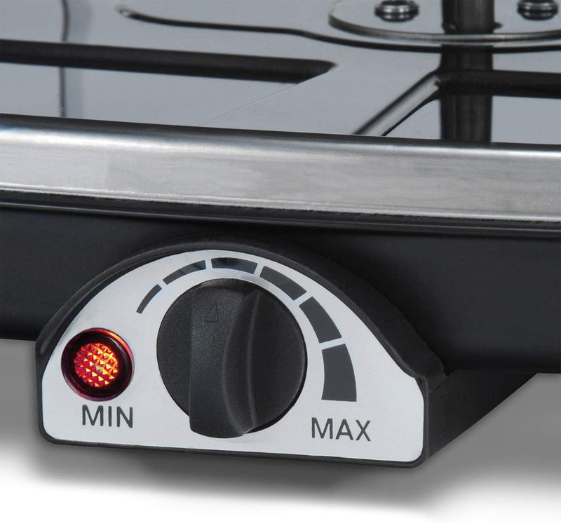 Cloer 6435 Raclette mit Naturstein / 1200 W / 8 antihaftbeschichtete Raclettepfännchen Geteilte