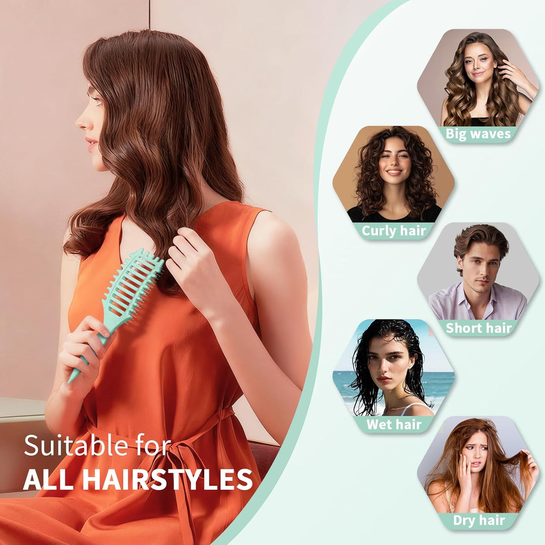 Lockenbürste - Curl Brush & Curly Hair Brush -Haarbürste locken kamm Belüftetes Design, Sanft entwir