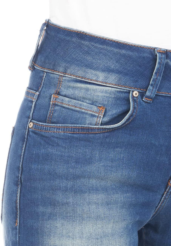 LTB Damen Shorts Becky X Kurze Jeans Hose Jeansshorts Hotpants Basic Denim Stretch Baumwolle Blau Sc