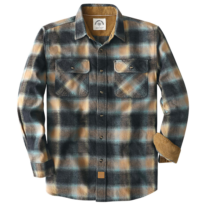 Dubinik® Flanellhemd Herren Button Down Kariert Baumwollhemd Freizeithemd Hemd Herren Langarm mit Zw