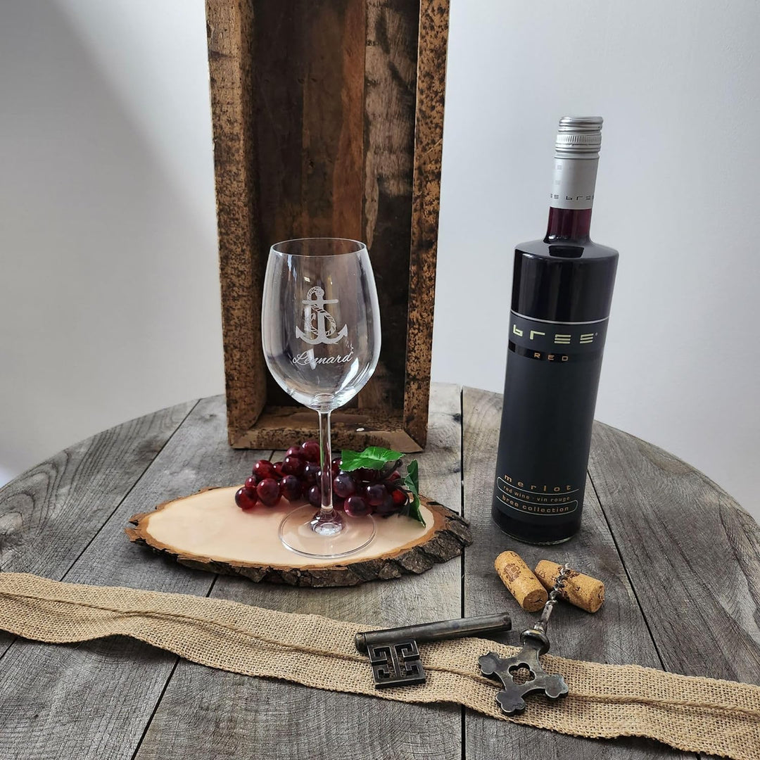 Geschenk zum Valentinstag – Wein Geschenksets – Weinglas mit Gravur 460ml – Geburtstagsgeschenke – G