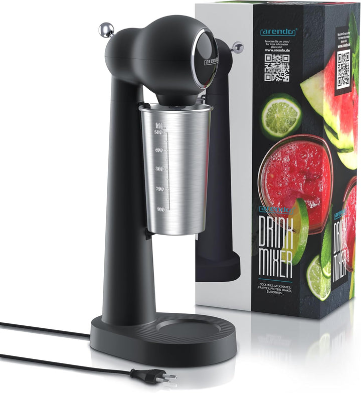 Arendo - Drink Mixer - Eiweiss Shaker - Getränkemixer - elektrischer Standmixer - 500 ml Becher - 22