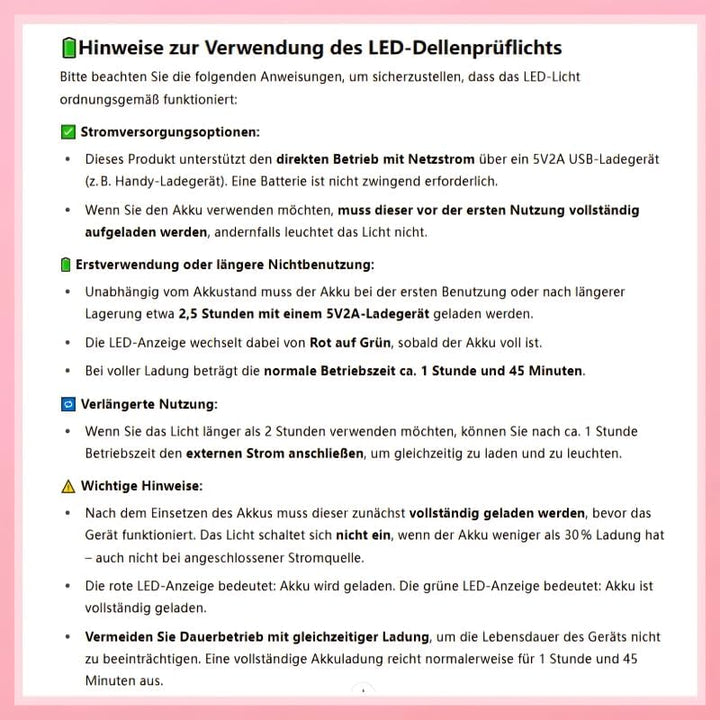 PDR Licht Dellenlinien-Tafel LED PDR Licht USB Akku betriebenes Reflexionslicht Professionelles Dell