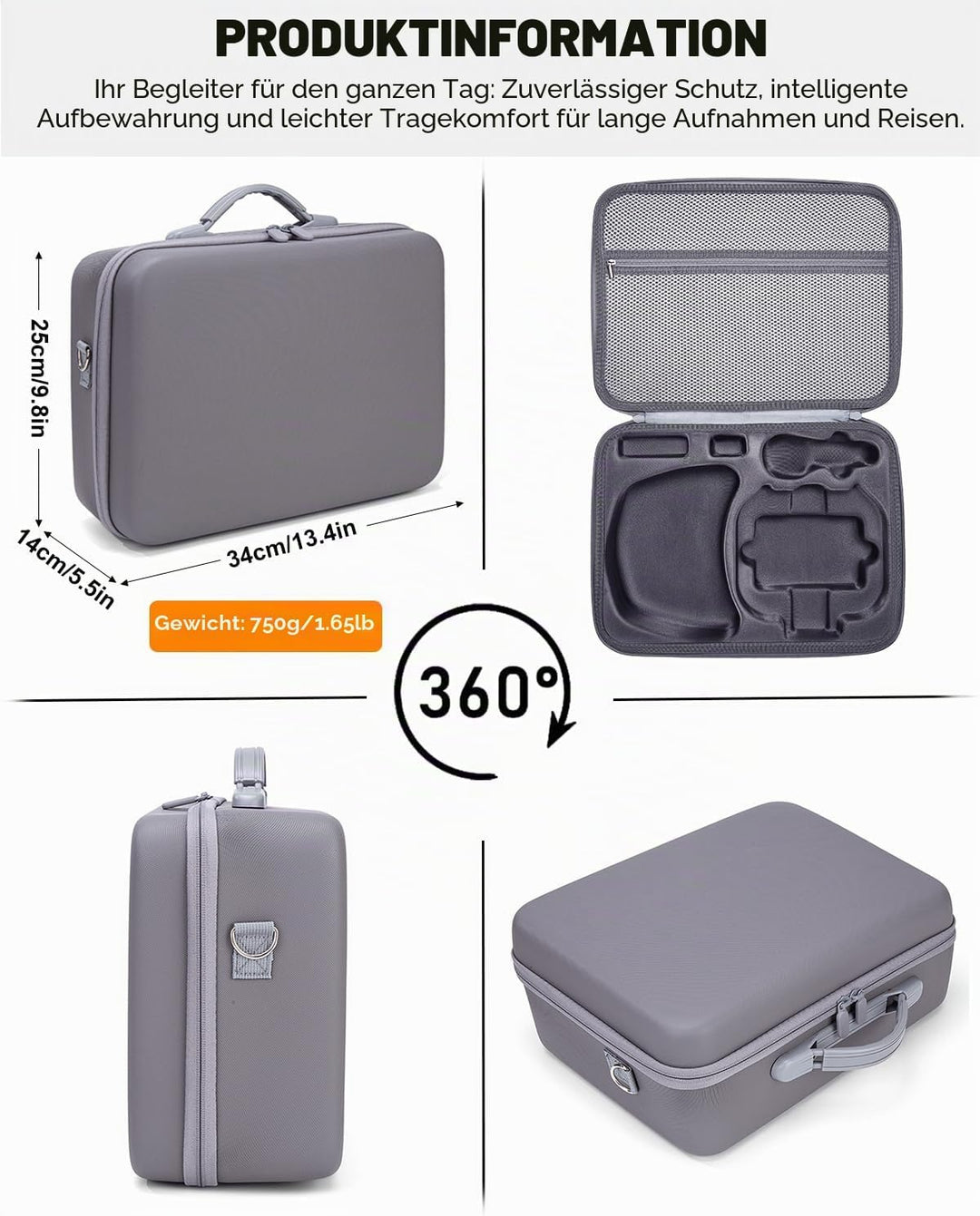 Harte Tasche für DJI Neo 2 Motion Fly More Combo und Goggles N3 Case, Aufbewahrungs Tragetasche für