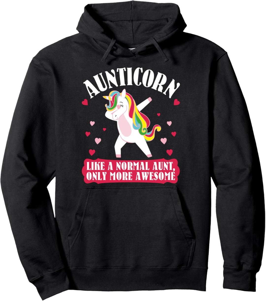 Aunticorn Like An Aunt Only Awesome Dabbing Unicorn Auntie Pullover Hoodie