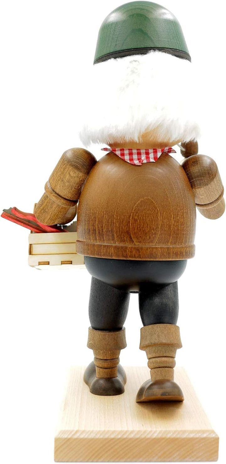 Kuhnert - Original Erzgebirgische Holzkunst Räuchermann Räucherfigur Wichtel 31cm - Handwerker, Hand