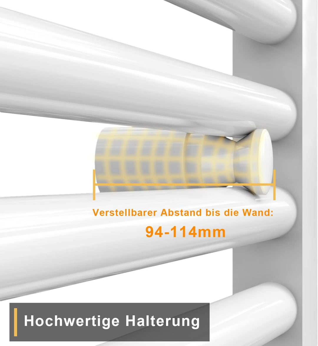 Badheizkörper 500x700 mm Handtuchheizkörper Mittelanschluss Handtuchwärmer Heizkörper für bad 456 Wa