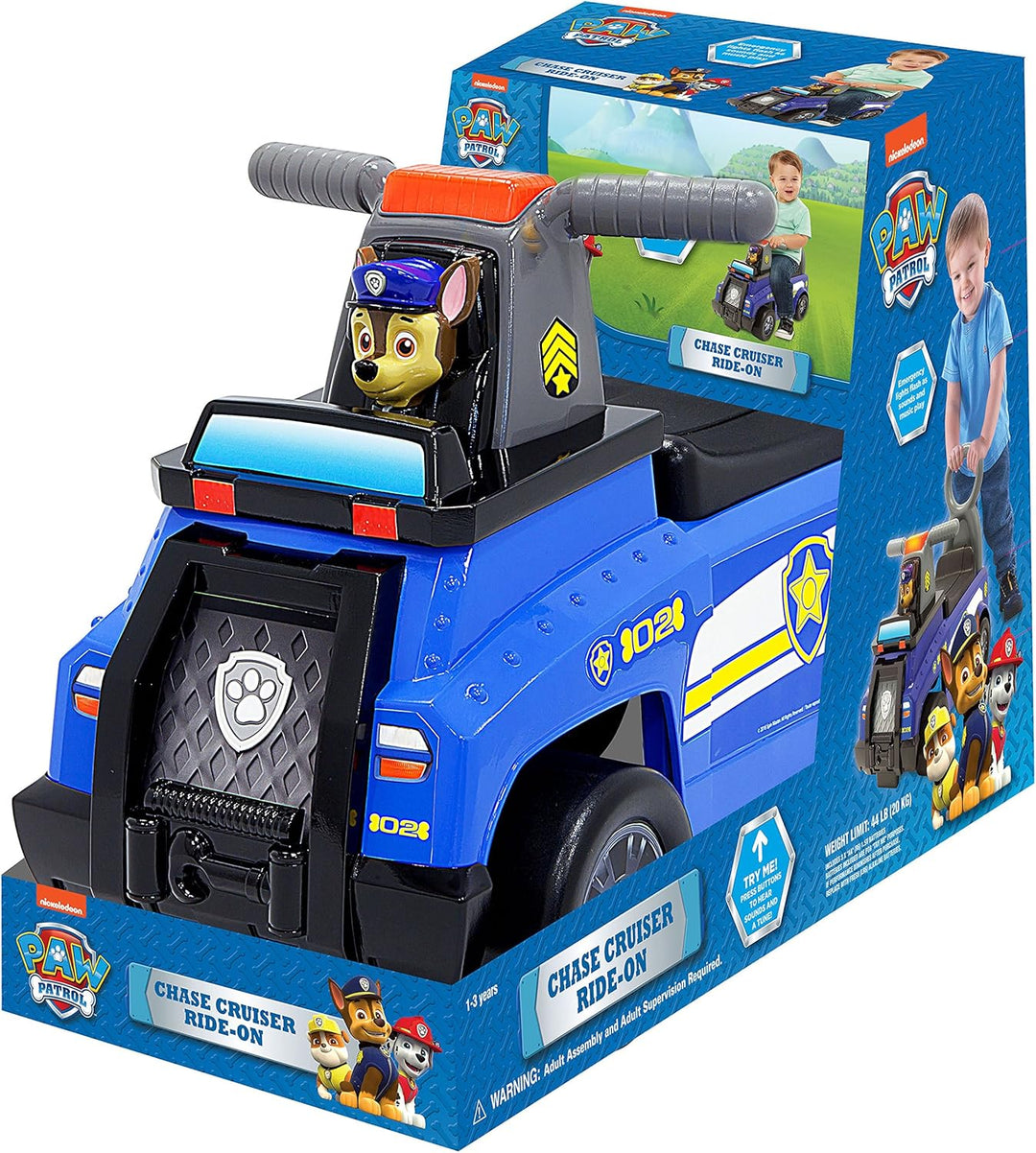 PAW PATROL Patrol Rutscherfahrzeug Chase mit Sound, Blau