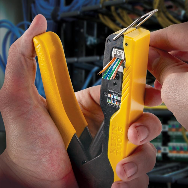 Kompakte Durchgangs-Crimper, modulare Crimper für Pass-THU RJ45 Datenstecker Klein Tools VDV226-005