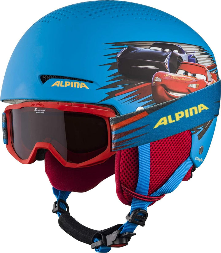ALPINA ZUPO DISNEY SET - Hochwertiges, Sicheres & Exklusives Disney Set aus Skibrille & Skihelm Für