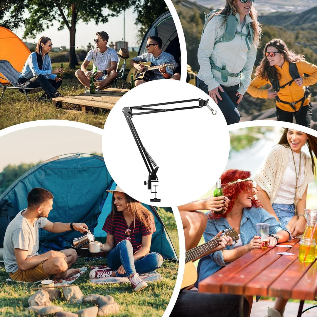 Generisch Campinglicht-Klemme - Lichtmasten Outdoor Halterungsbügel,Vielseitiger Laternenhalter Mit