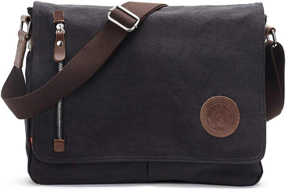 AUGUR Canvas Messenger Bag fur Herren Laptoptasche 13 Zoll Umhangetasche Vintage Herren Umhangetasch