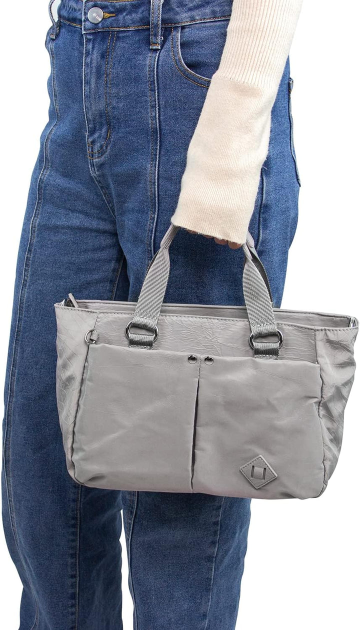 KAUKKO Damen Schultertasche Leichte Umhängetasche Nylon - Handtasche Top Griff Henkel - Tasche Beute