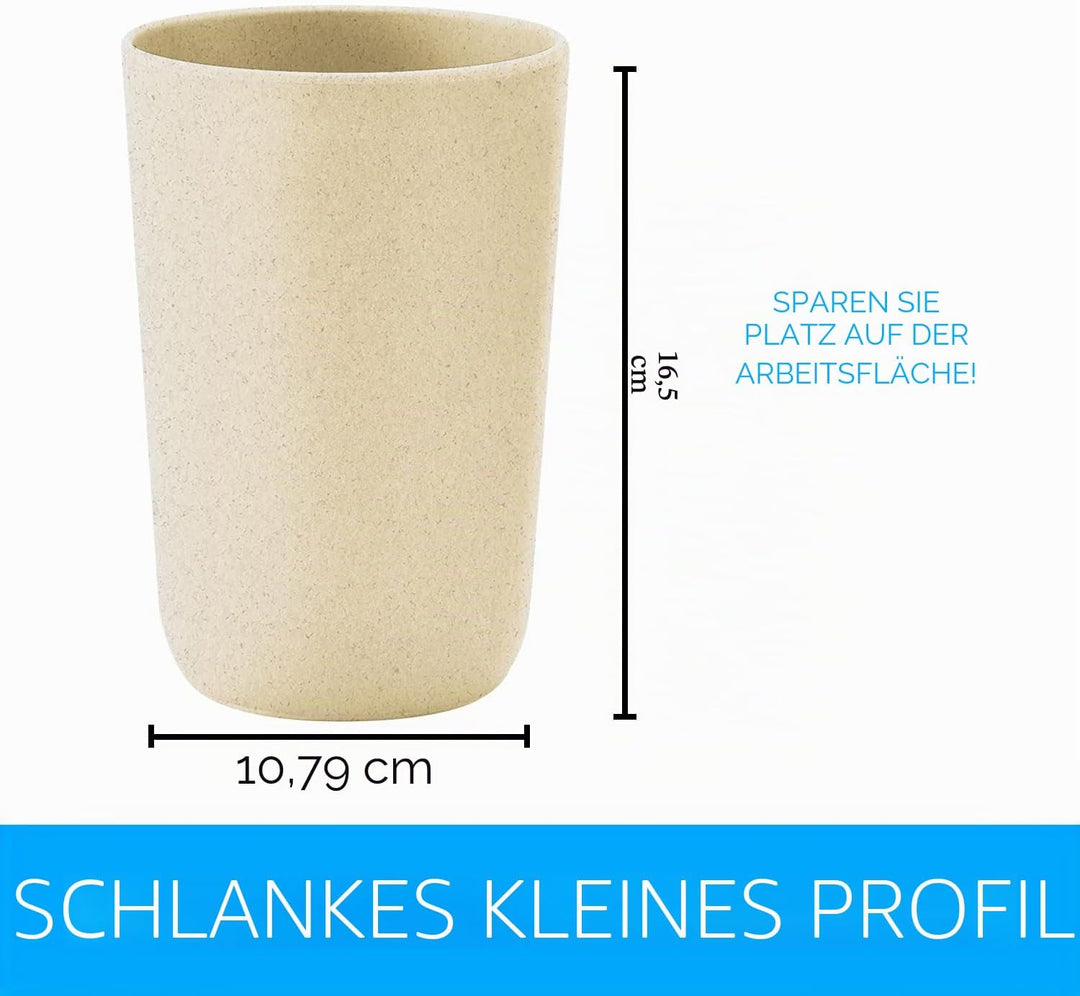 Utensilienhalter Küche, Rund cremefarben - Stylische Küchenhelfer Aufbewahrung - Küchenutensilienhal