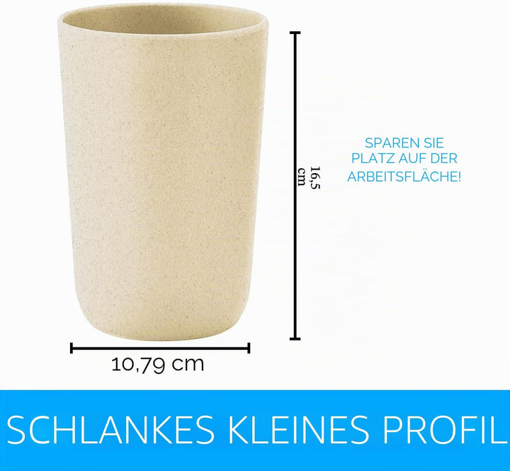 Utensilienhalter Küche, Rund cremefarben - Stylische Küchenhelfer Aufbewahrung - Küchenutensilienhal