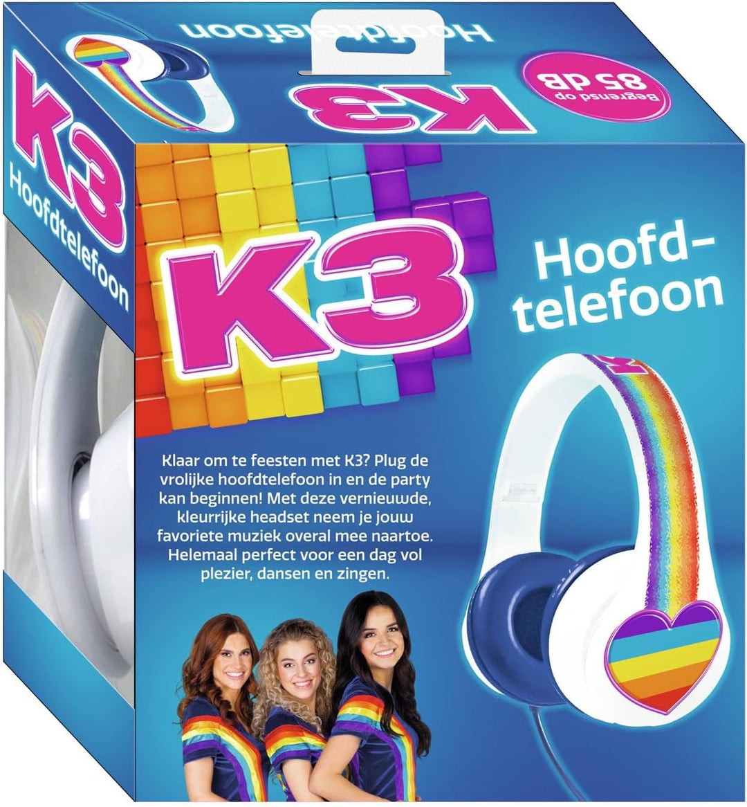 K3 MEK3B2000490 Kopfhörer - Kopfhörer Rainbow - begrenzt auf 85 dB,Weiss
