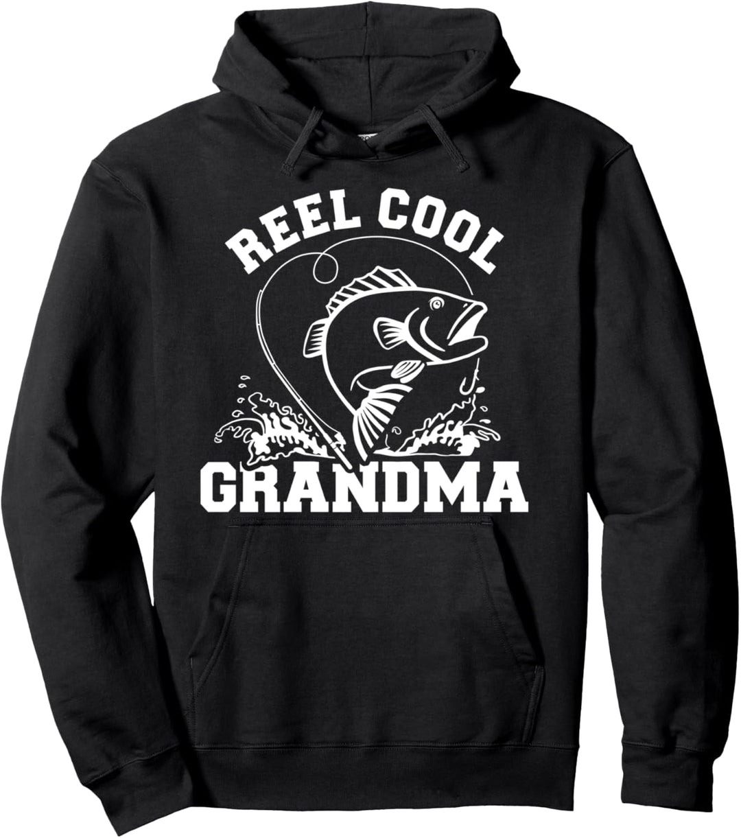 Angeln Oma Grossmutter Pullover Hoodie