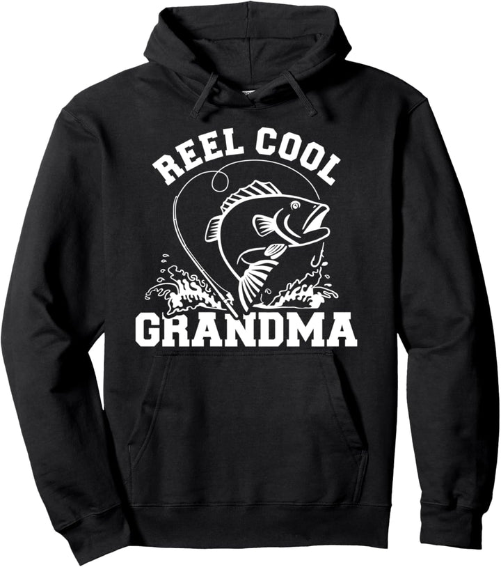 Angeln Oma Grossmutter Pullover Hoodie