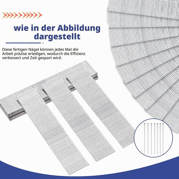 Glarks 4800 Stück, 18 Gauge, 4 Grössen, verzinkte Nägel, gerades Finish, Sortimentskit, 5/8 Zoll, 1