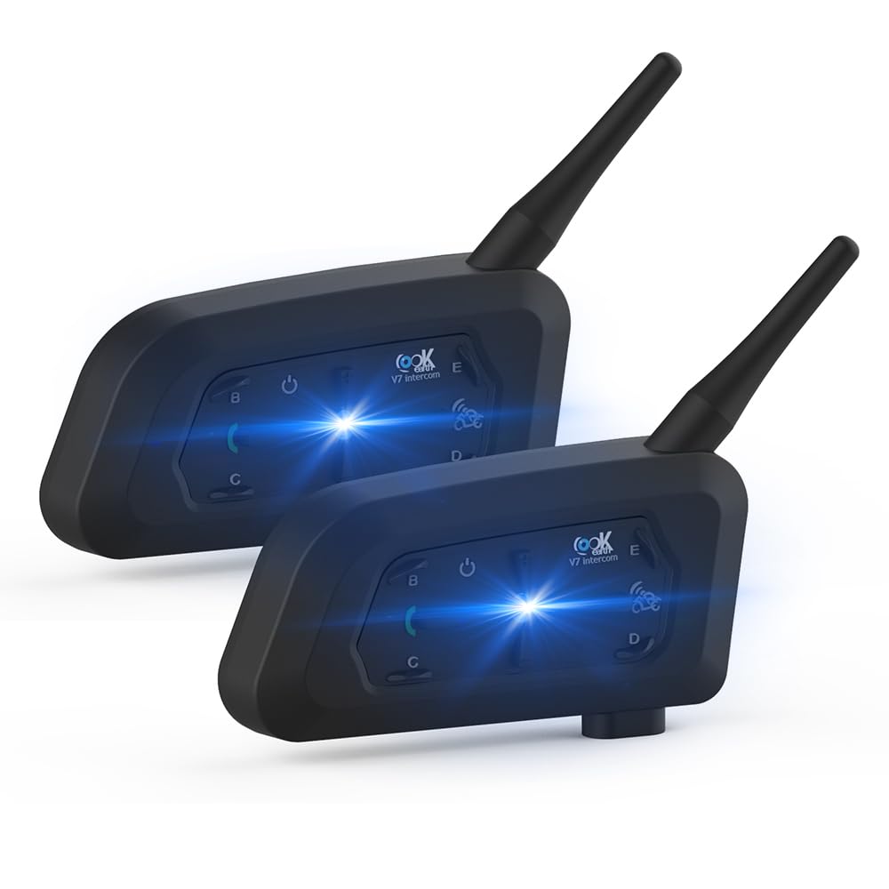 OBEST Motorradhelm Intercom Headset, Motorrad Headset, Bluetooth 5.1, unterstützt die Kommunikation