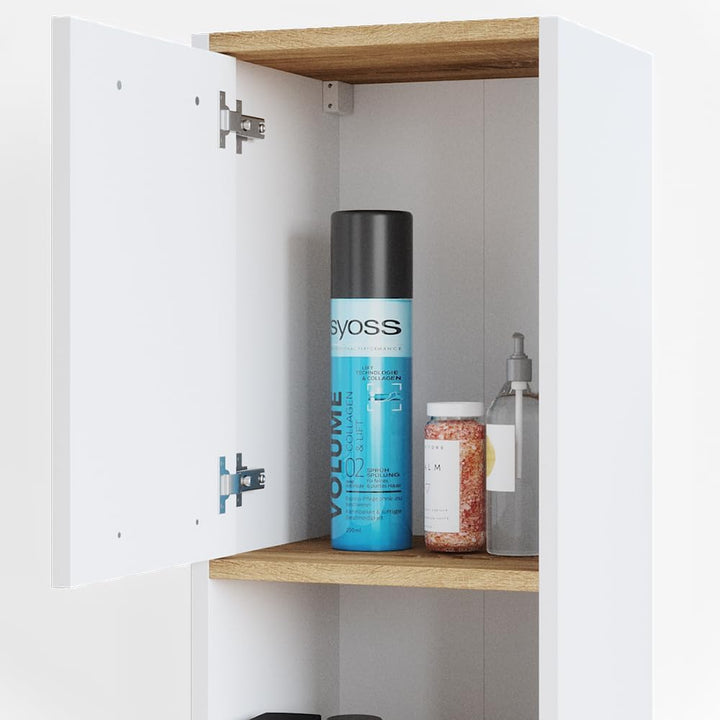 Vicco Badschrank Elvio, Weiss/Sonoma, 32 x 68 cm Hängeschrank, Hängeschrank