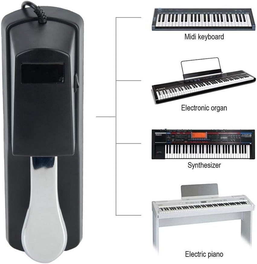 Elektronisches Klavier-Pedal, universell tragbar, elektronische Tastatur, Sustain Pedal für digitale