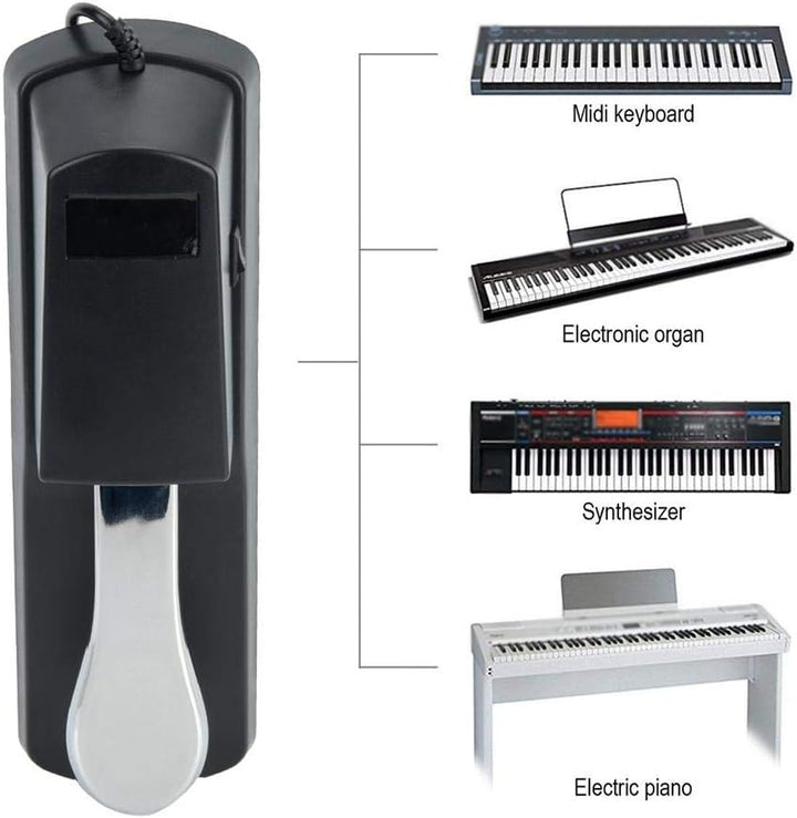 Elektronisches Klavier-Pedal, universell tragbar, elektronische Tastatur, Sustain Pedal für digitale